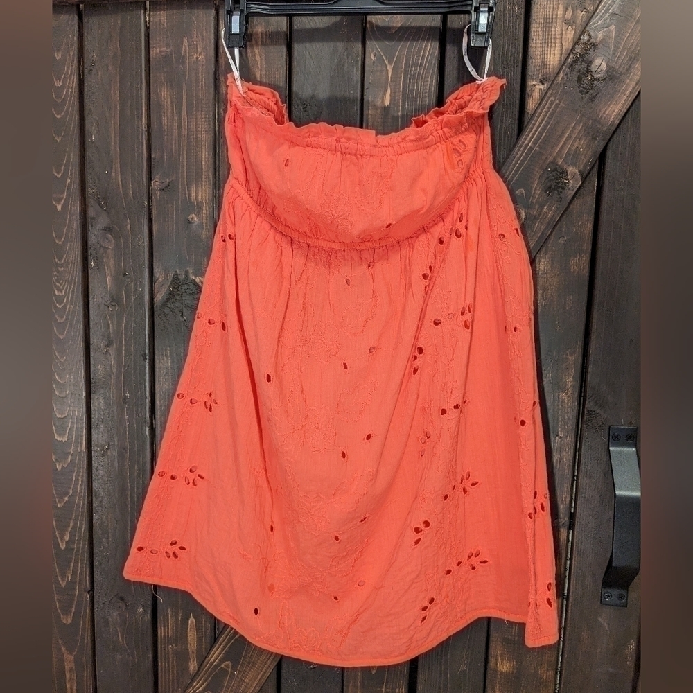 XAI strapless eyelet dress size Large
